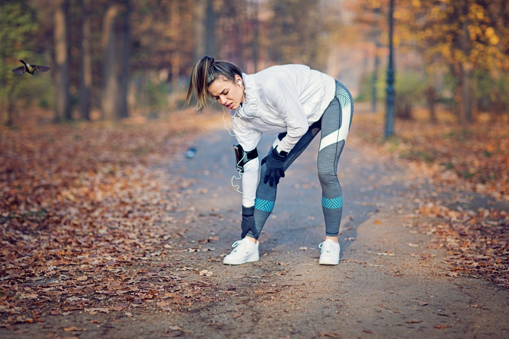 Lady with injured leg