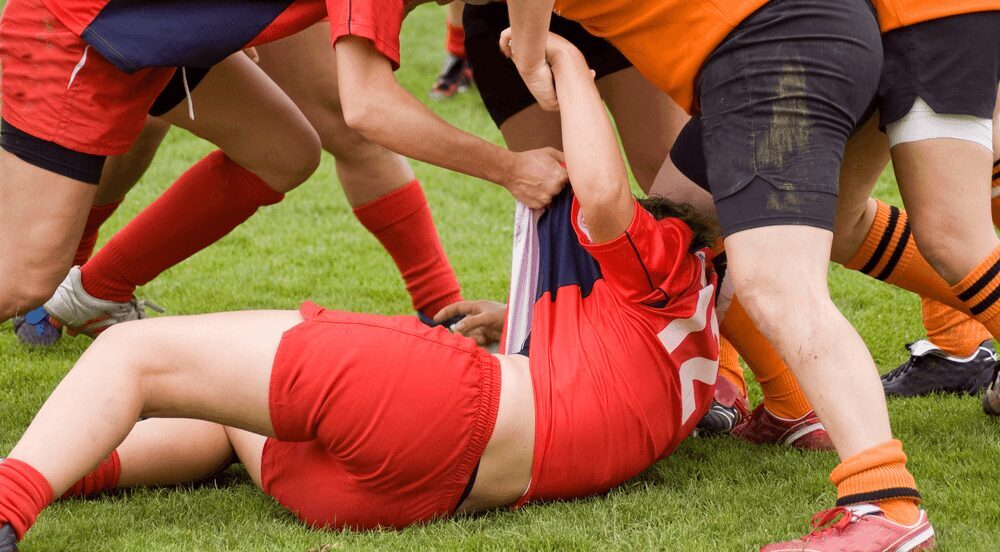 A ruck engaged